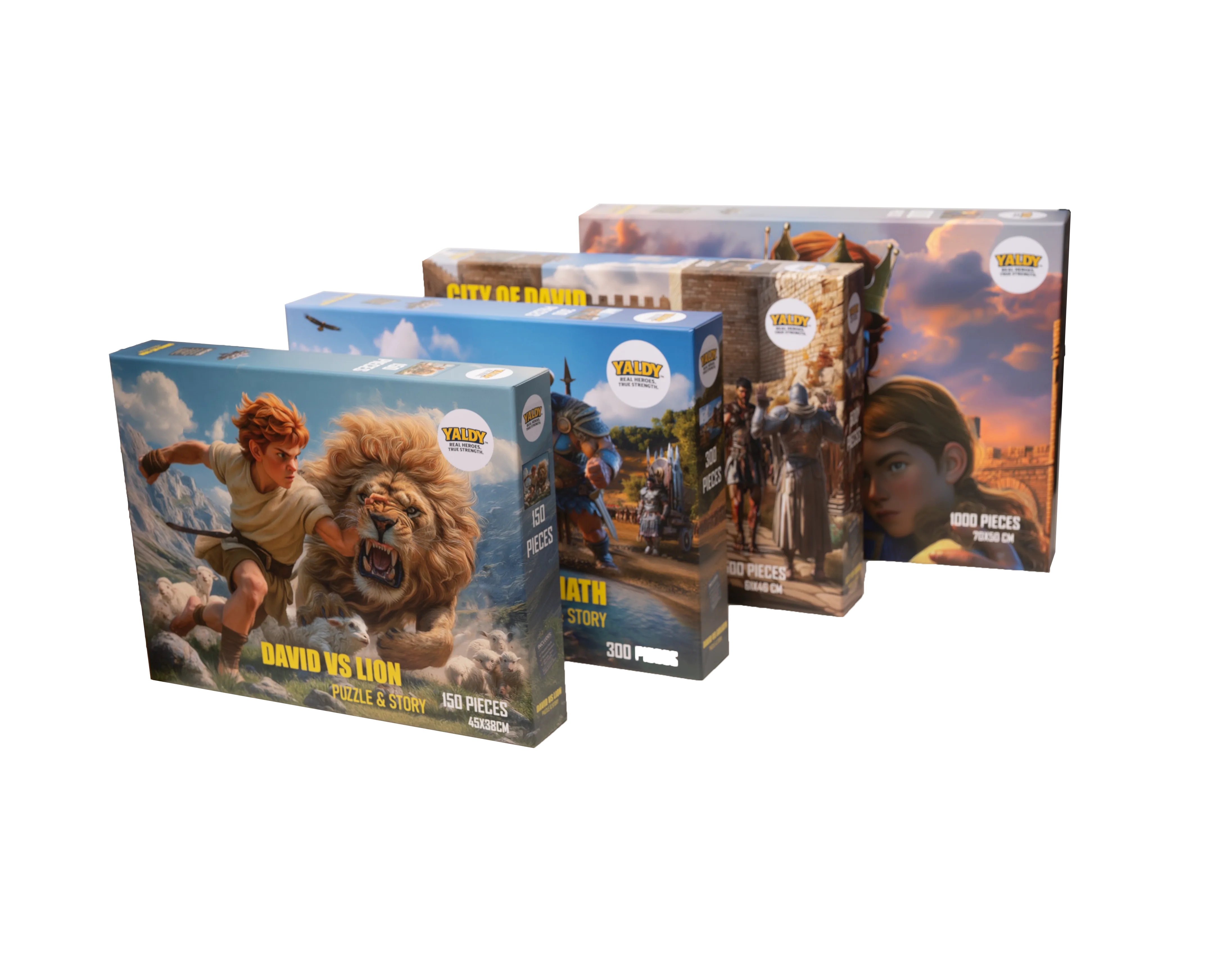 YALDY puzzle boxes at the production facility - first wave of 200 boxes per design