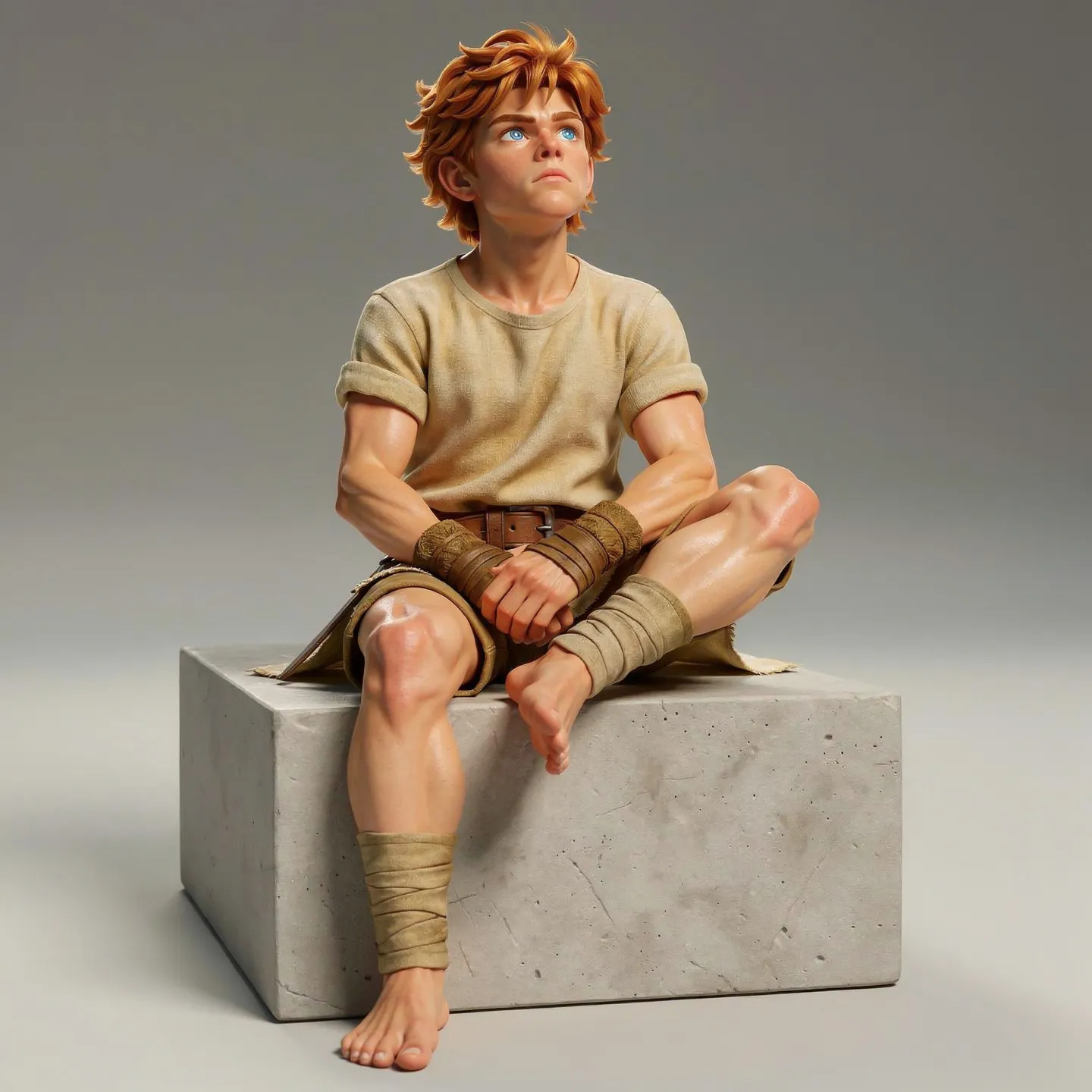 David the Shepherd gazing into the distance