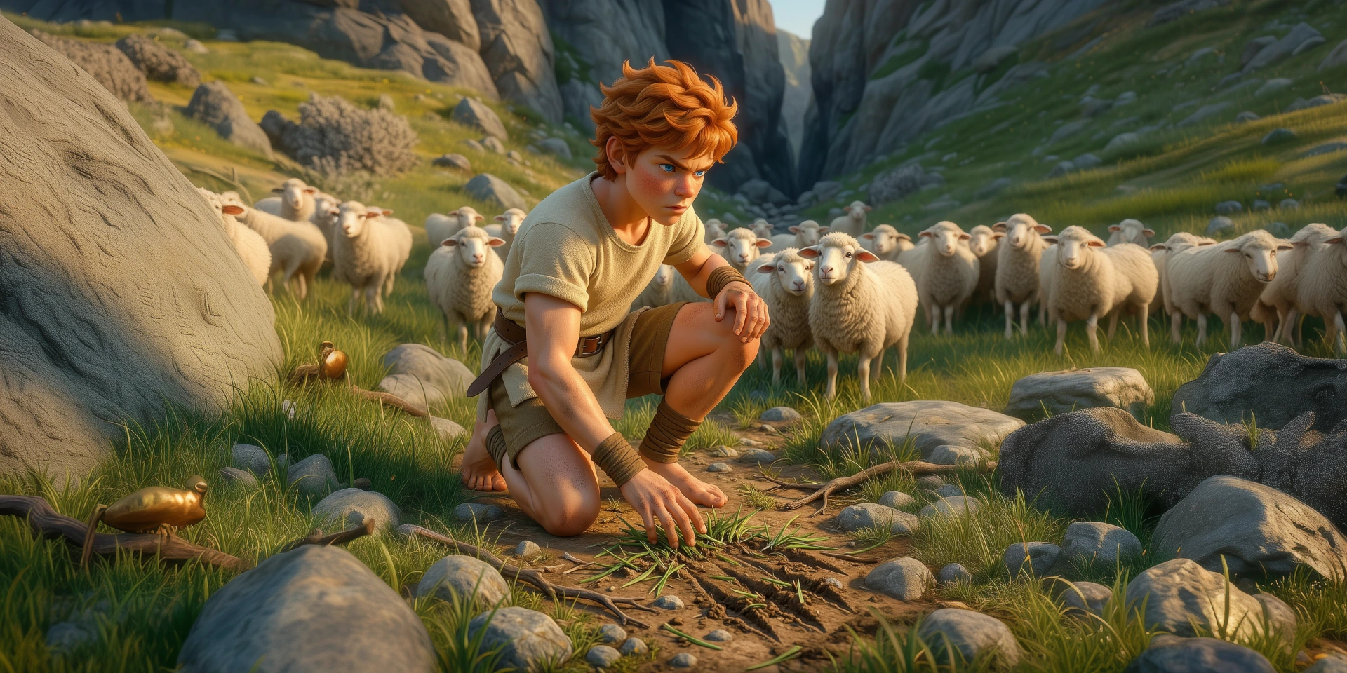 Born to Lead — David tracking the lion