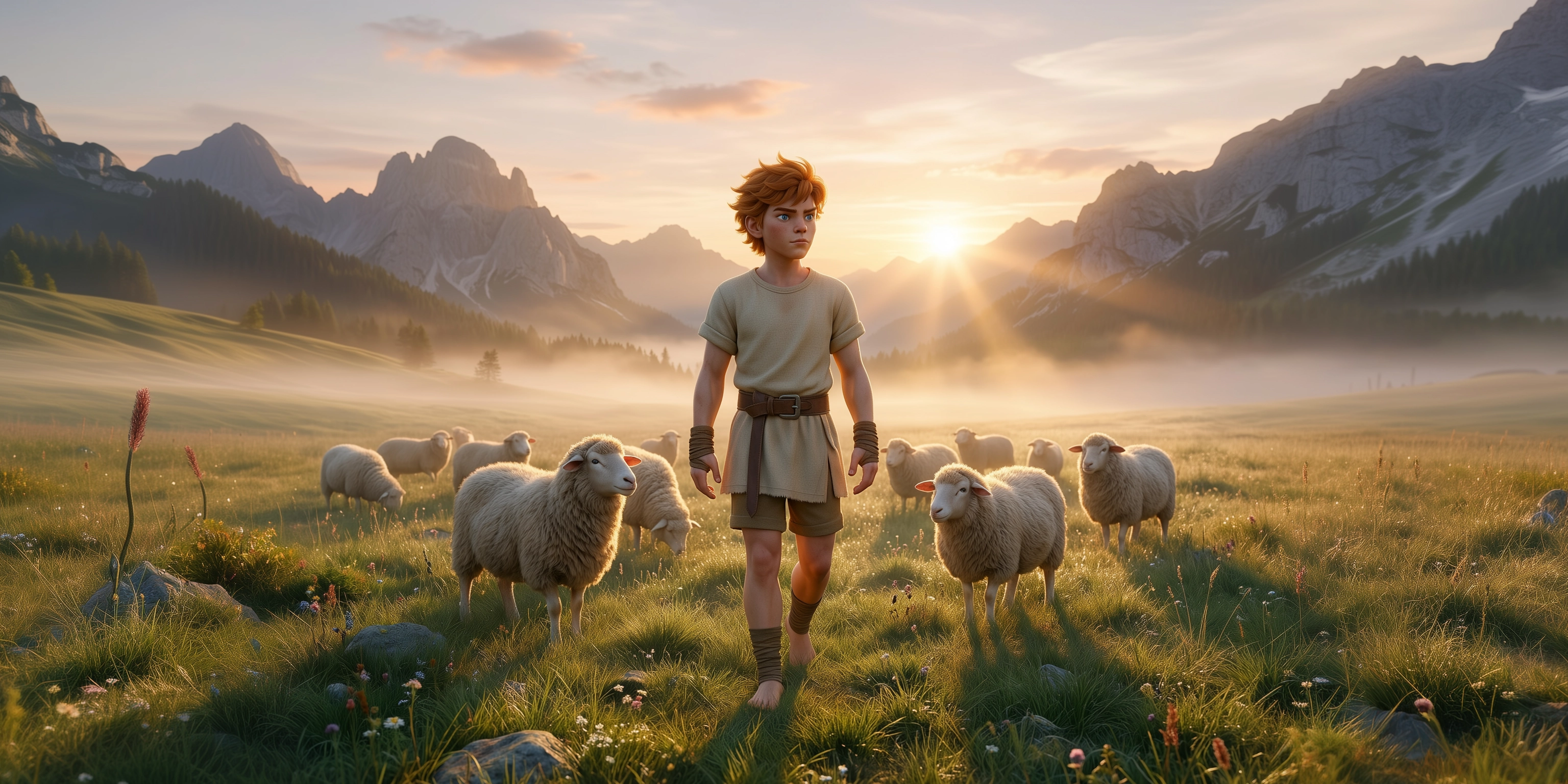 The Faithful Shepherd — David with the flock